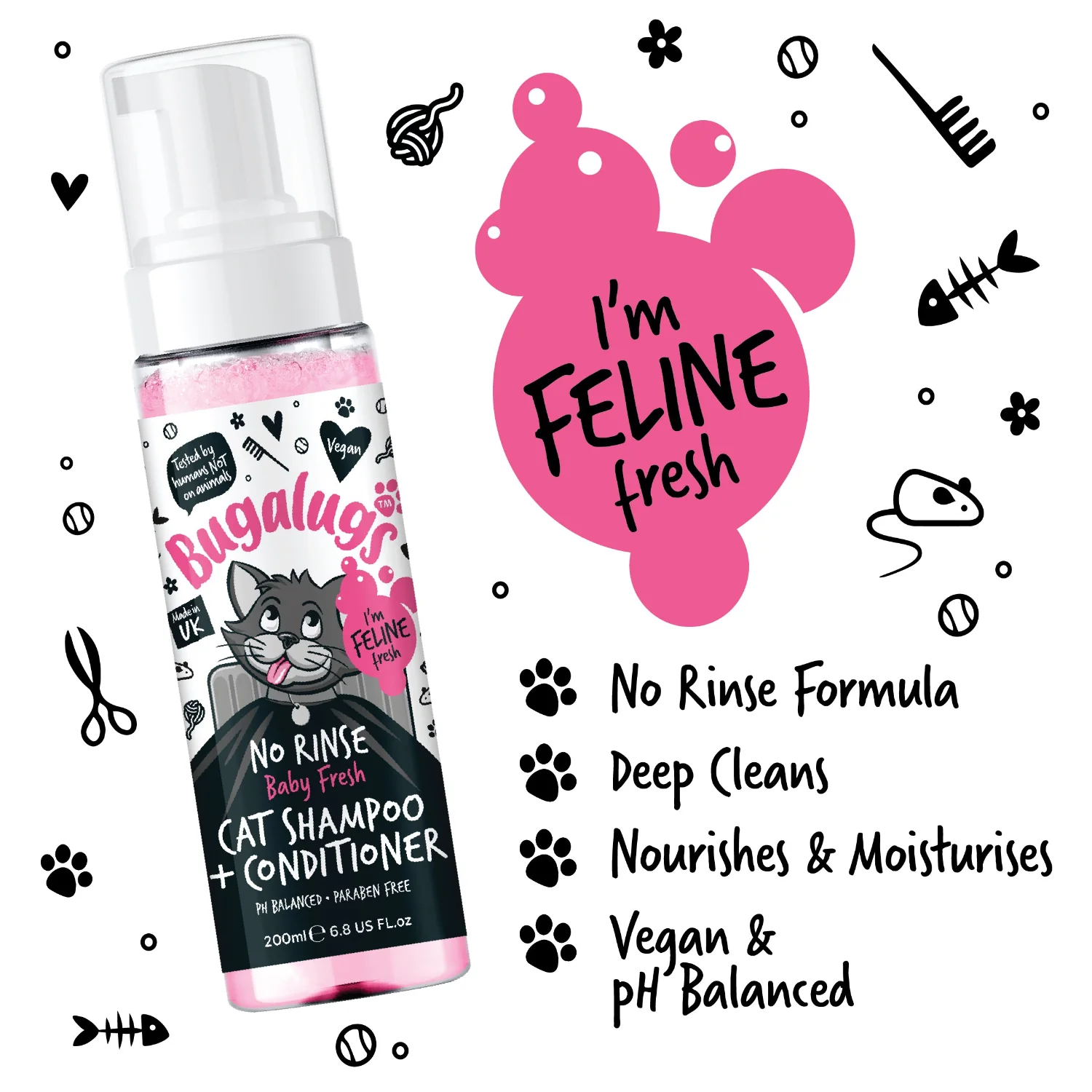 No Rinse Baby Fresh Cat Shampoo & Conditioner - Image 3