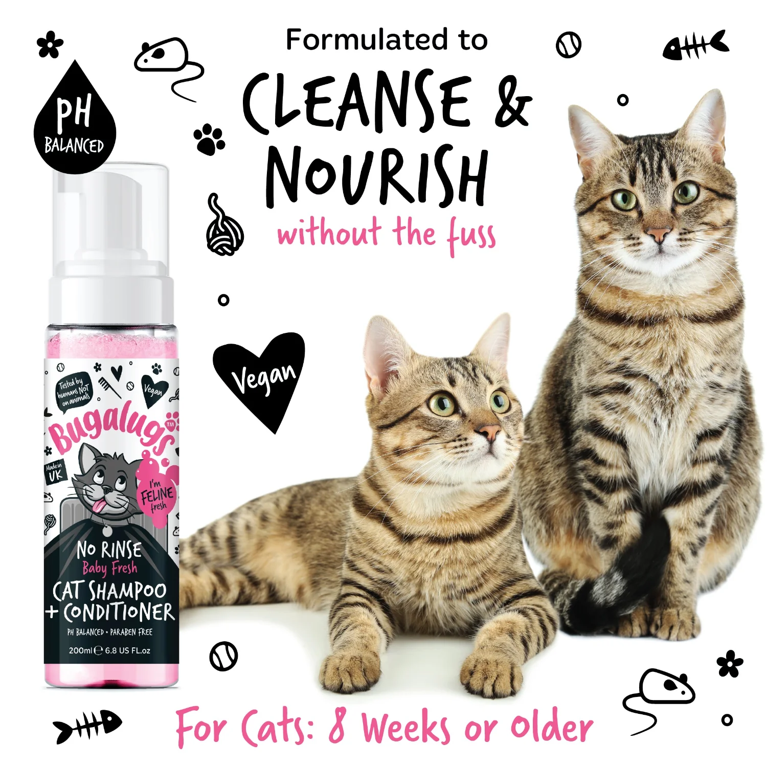 No Rinse Baby Fresh Cat Shampoo & Conditioner - Image 5