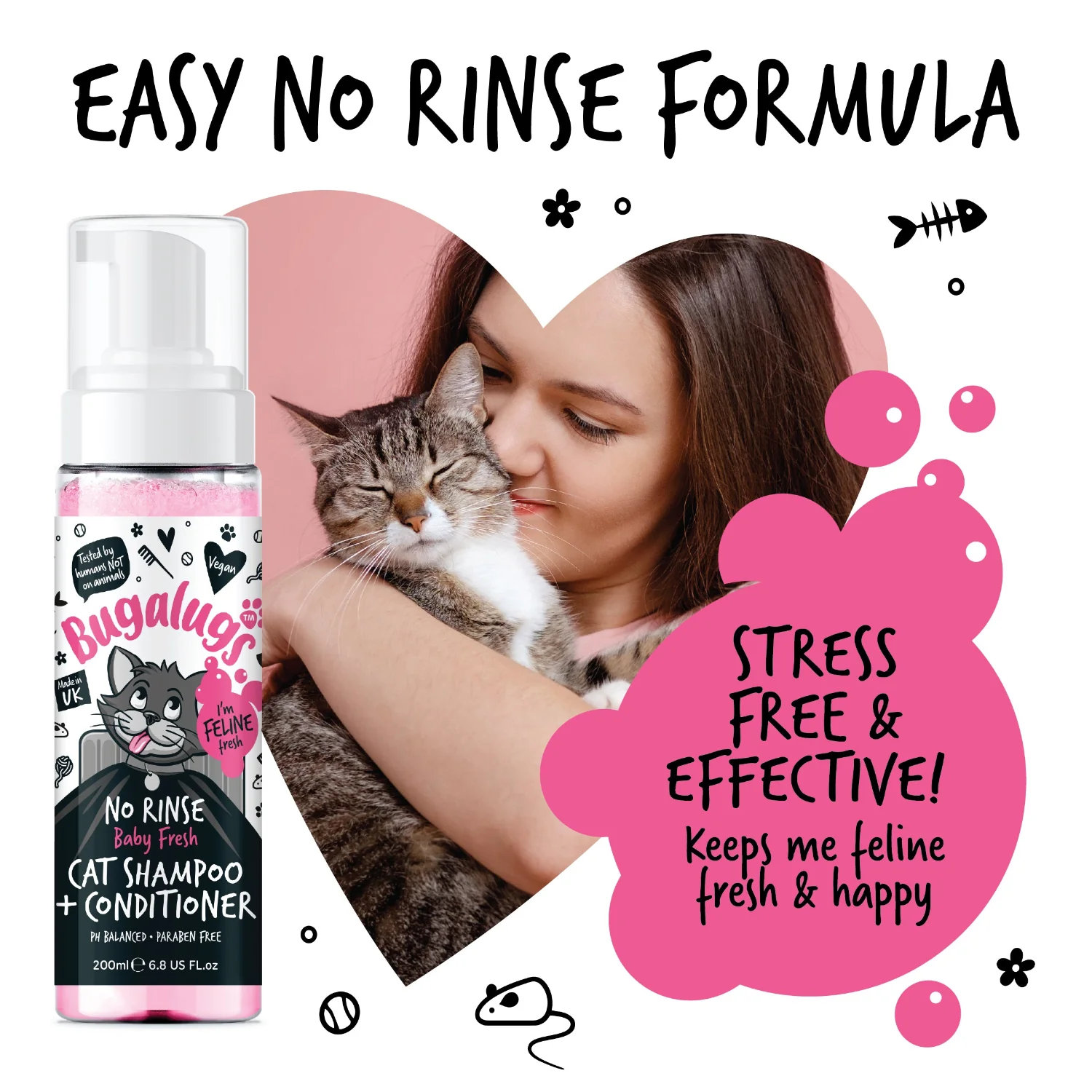 No Rinse Baby Fresh Cat Shampoo & Conditioner - Image 6