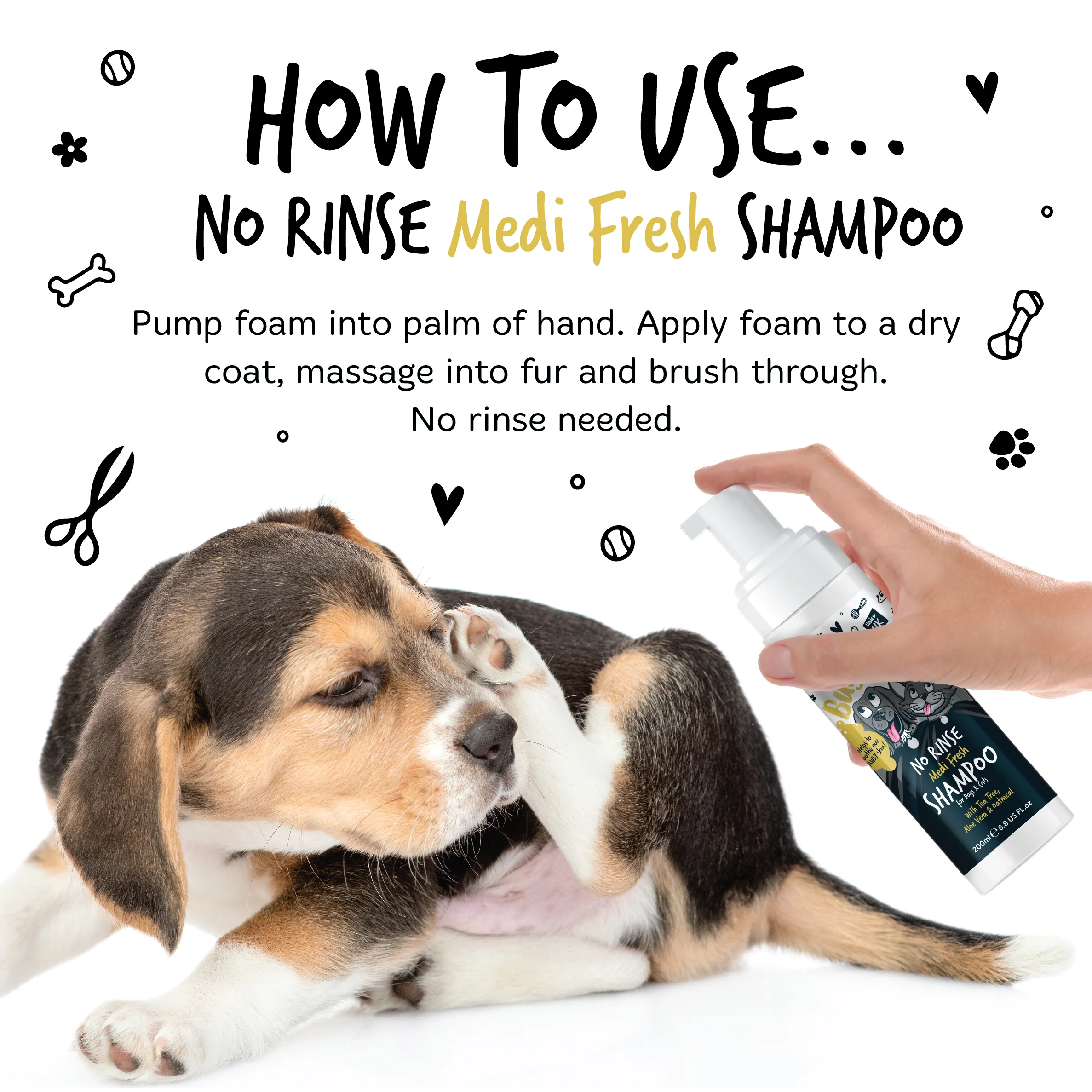 No Rinse Medi Fresh Shampoo for Dogs & Cats - Image 8