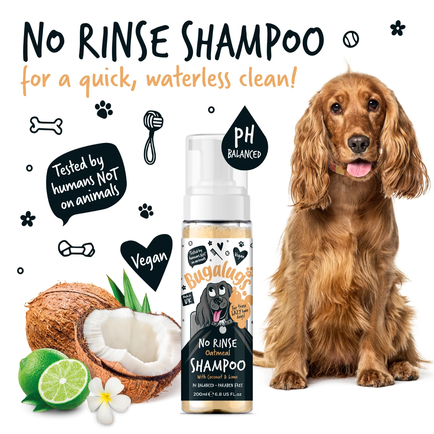 No Rinse Oatmeal Dog Shampoo with Coconut & Lime - Image 11