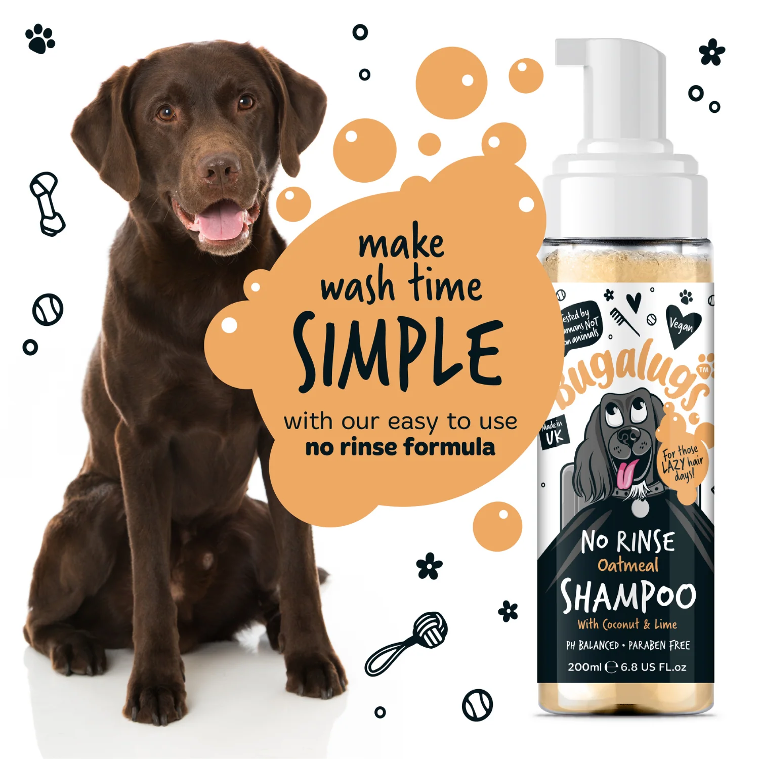 No Rinse Oatmeal Dog Shampoo with Coconut & Lime - Image 12