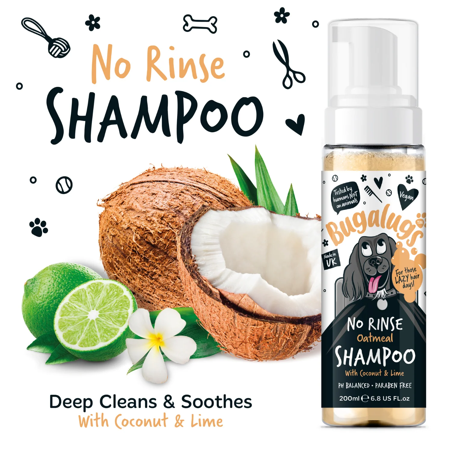 No Rinse Oatmeal Dog Shampoo with Coconut & Lime - Image 4