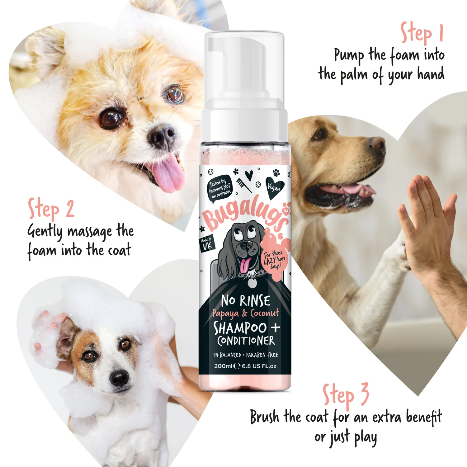 No Rinse Papaya & Coconut Dog Shampoo & Conditioner - Image 11