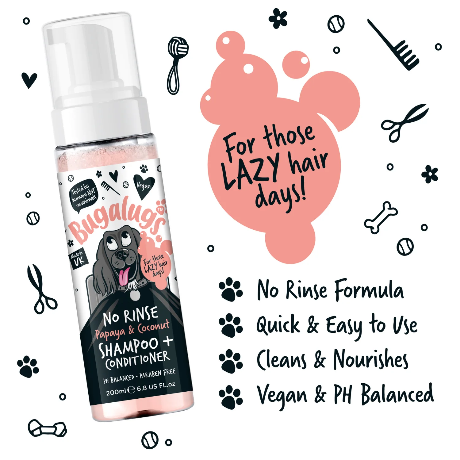 No Rinse Papaya & Coconut Dog Shampoo & Conditioner - Image 4