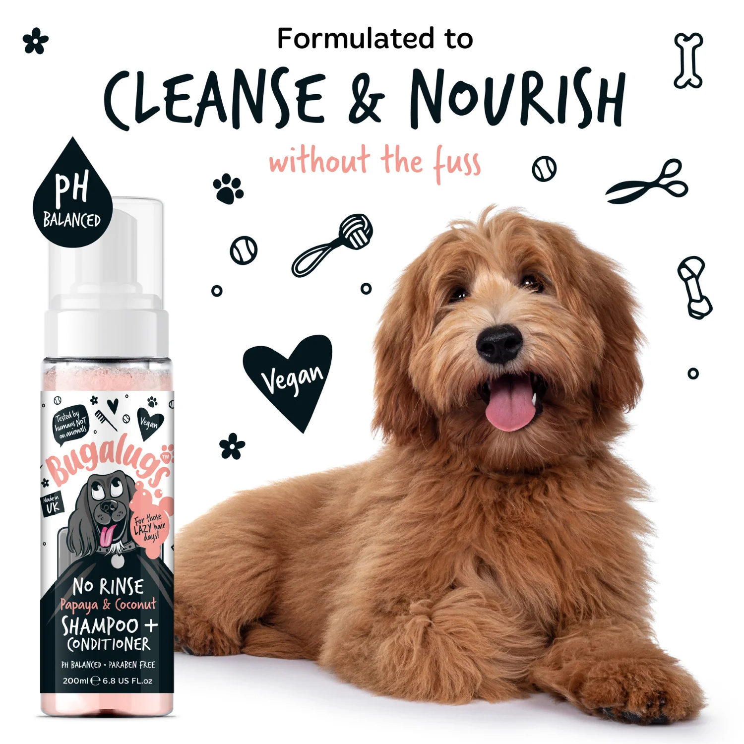 No Rinse Papaya & Coconut Dog Shampoo & Conditioner - Image 5