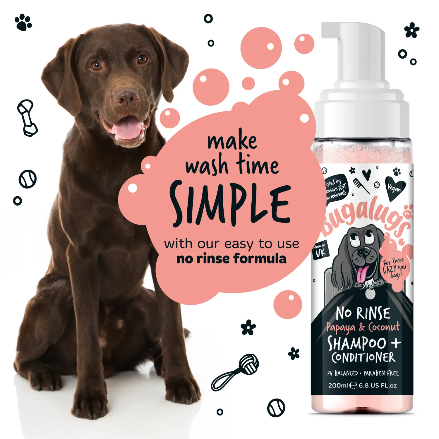 No Rinse Papaya & Coconut Dog Shampoo & Conditioner - Image 9