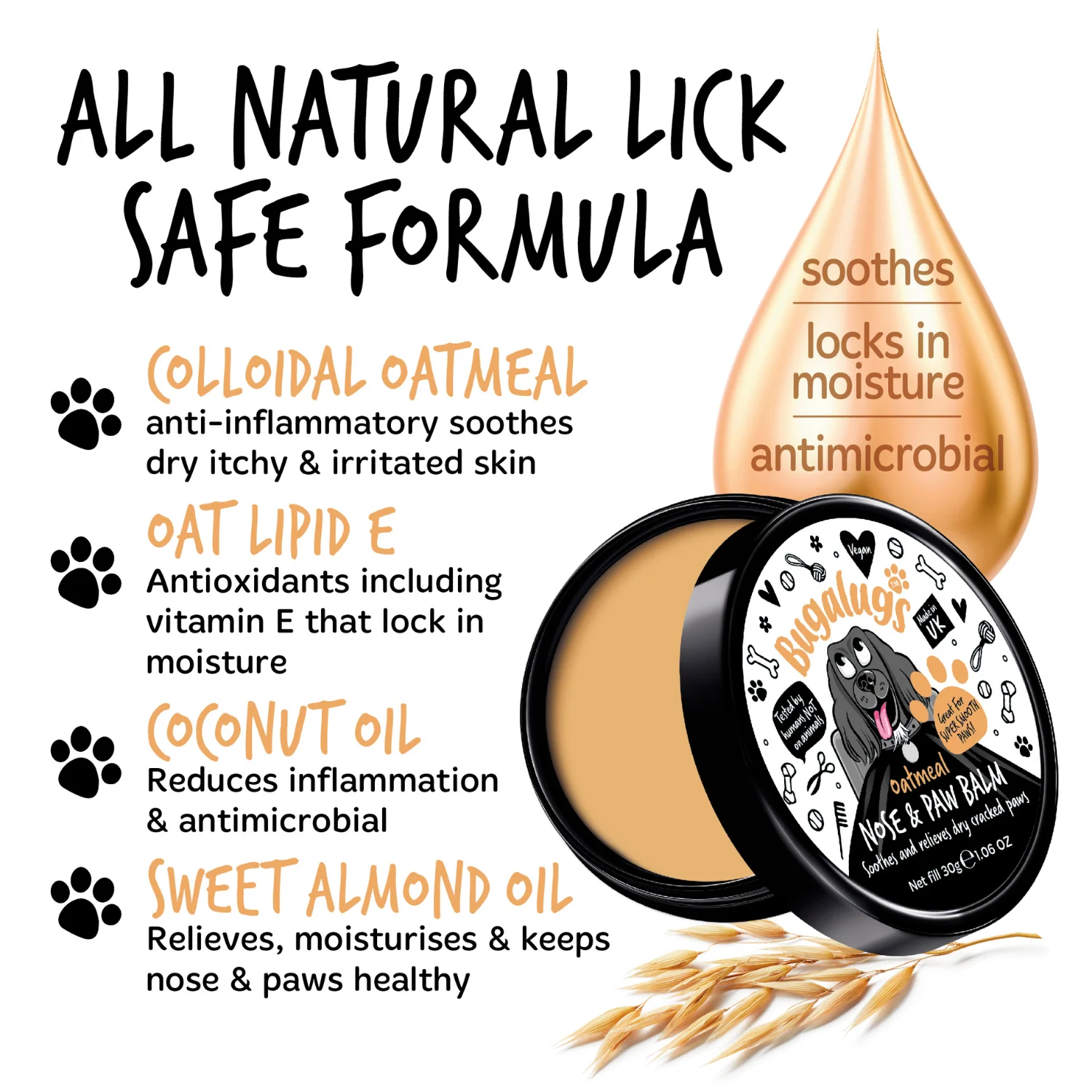 Oatmeal Nose & Paw Balm Pot for Dogs - Image 4