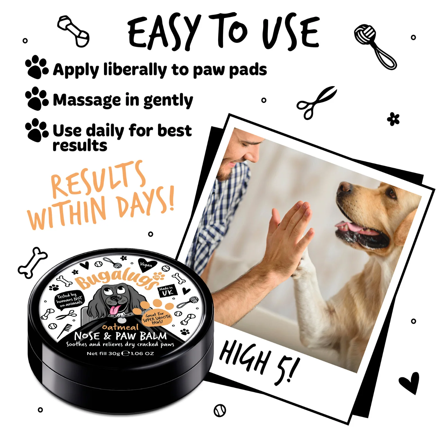 Oatmeal Nose & Paw Balm Pot for Dogs - Image 5