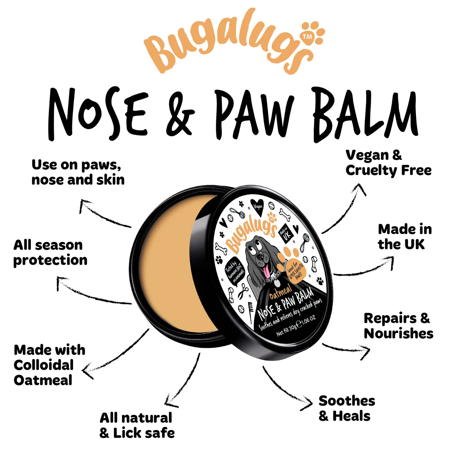 Oatmeal Nose & Paw Balm Pot for Dogs - Image 7