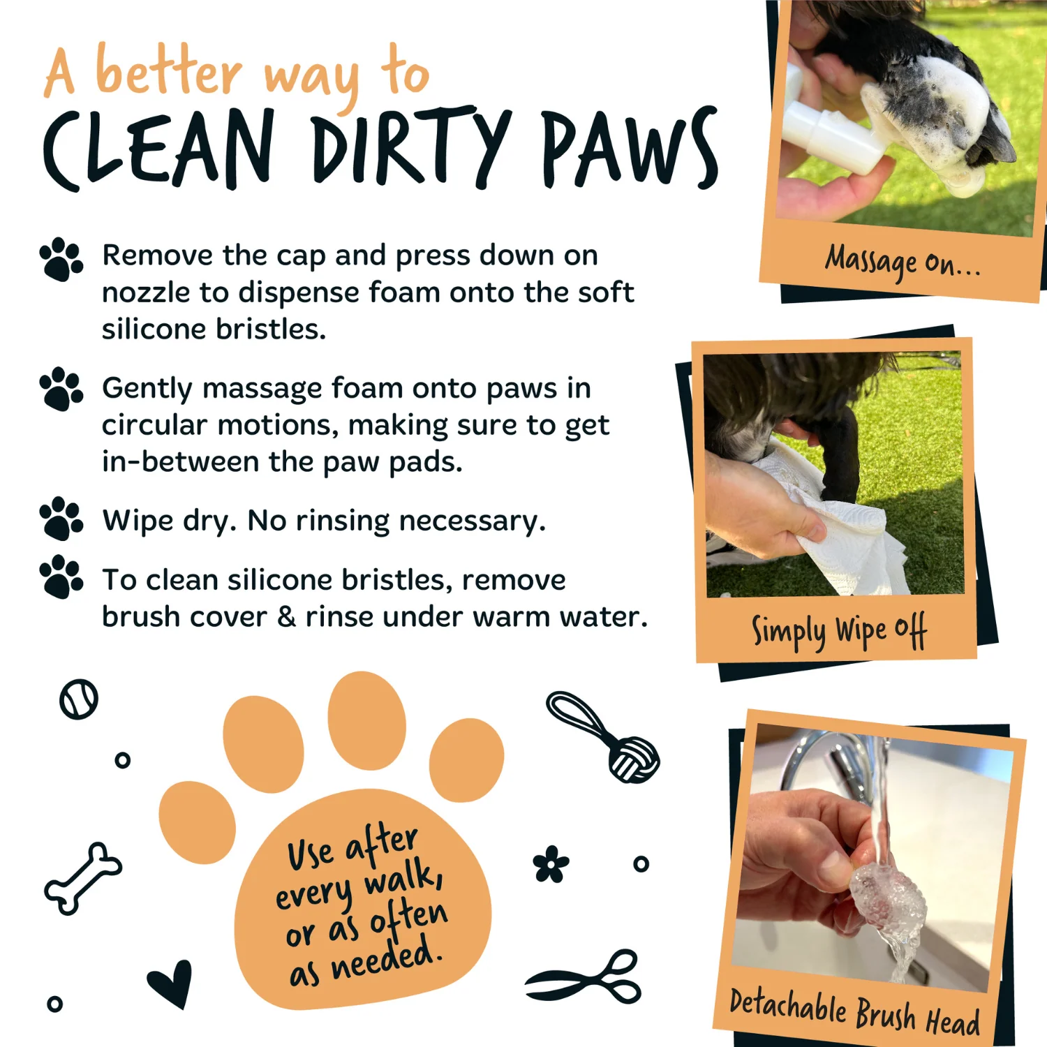 Oatmeal No-Rinse Paw Cleaner for Dogs & Cats - Image 10
