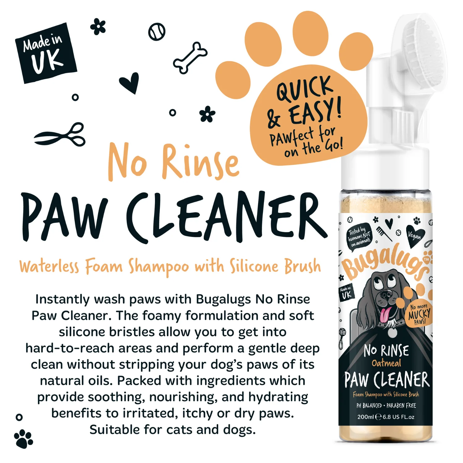 Oatmeal No-Rinse Paw Cleaner for Dogs & Cats - Image 11