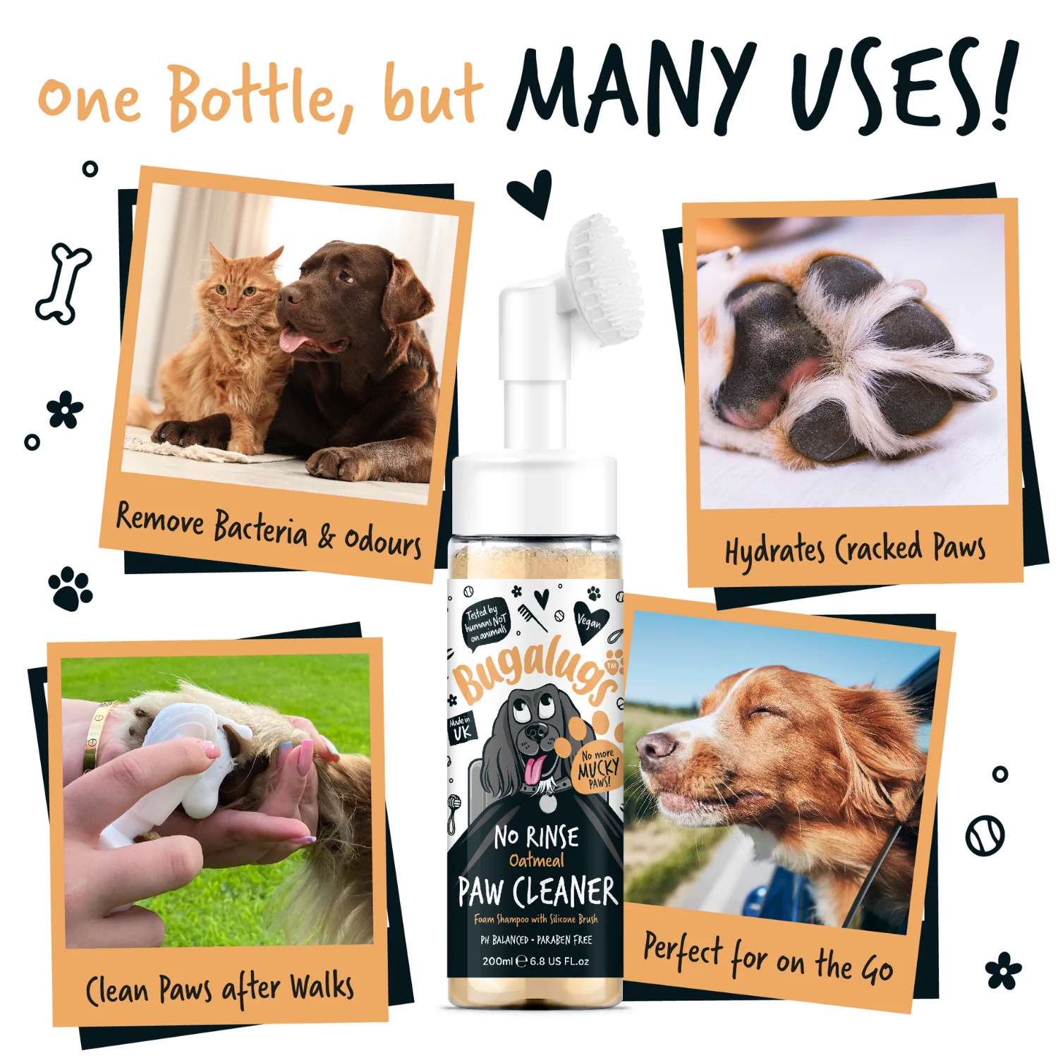 Oatmeal No-Rinse Paw Cleaner for Dogs & Cats - Image 12