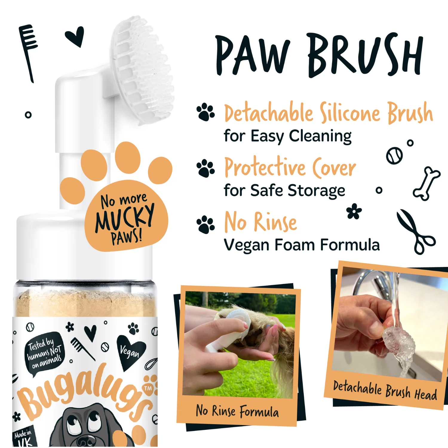 Oatmeal No-Rinse Paw Cleaner for Dogs & Cats - Image 3