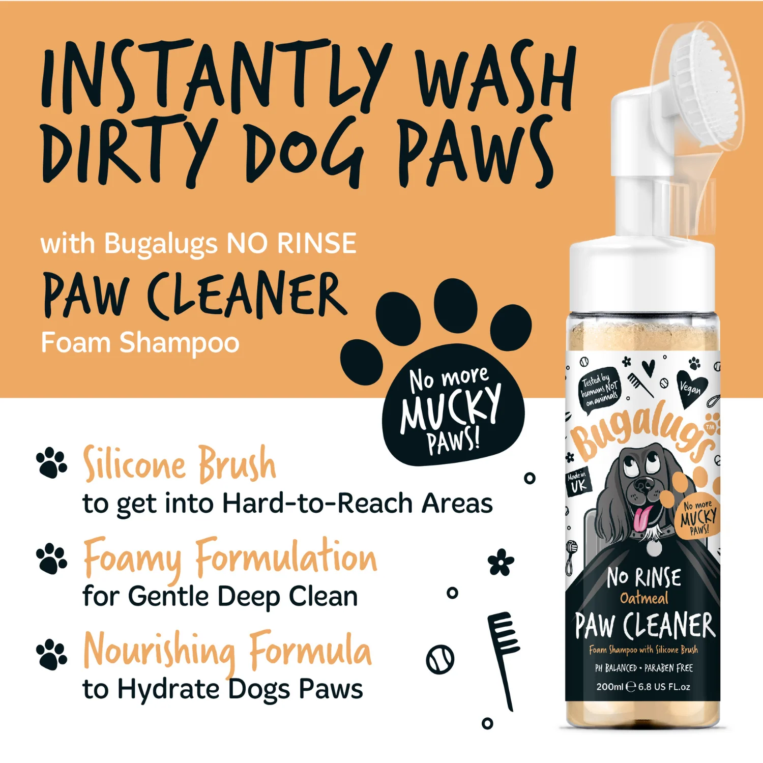 Oatmeal No-Rinse Paw Cleaner for Dogs & Cats - Image 6