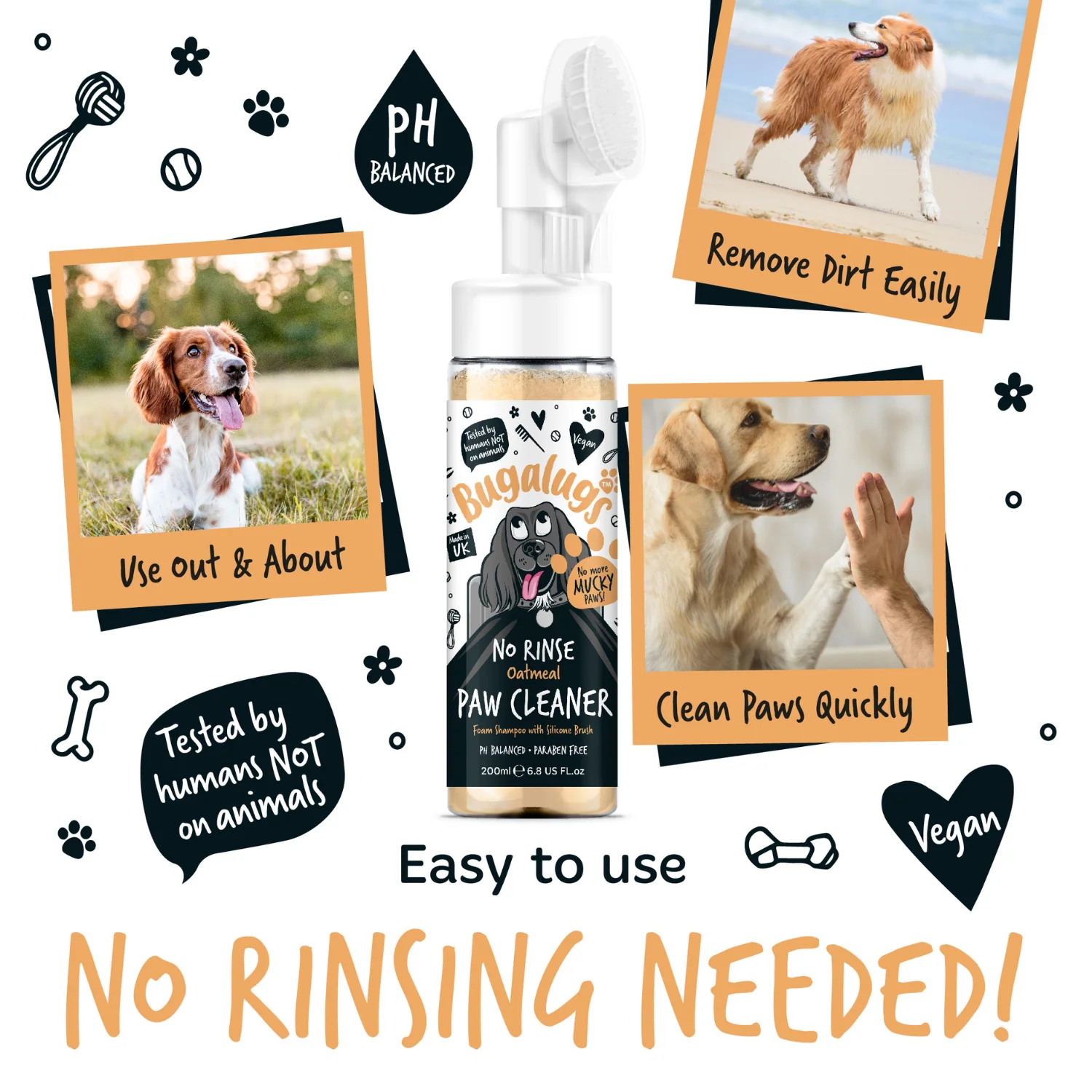 Oatmeal No-Rinse Paw Cleaner for Dogs & Cats - Image 7