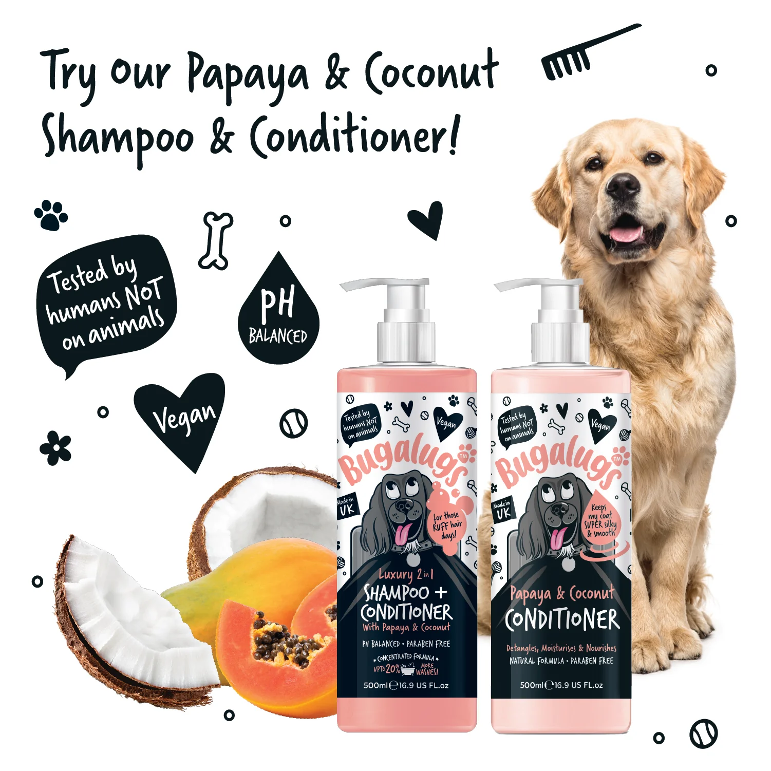 Luxury Papaya & Coconut Dog Conditioner - Image 10
