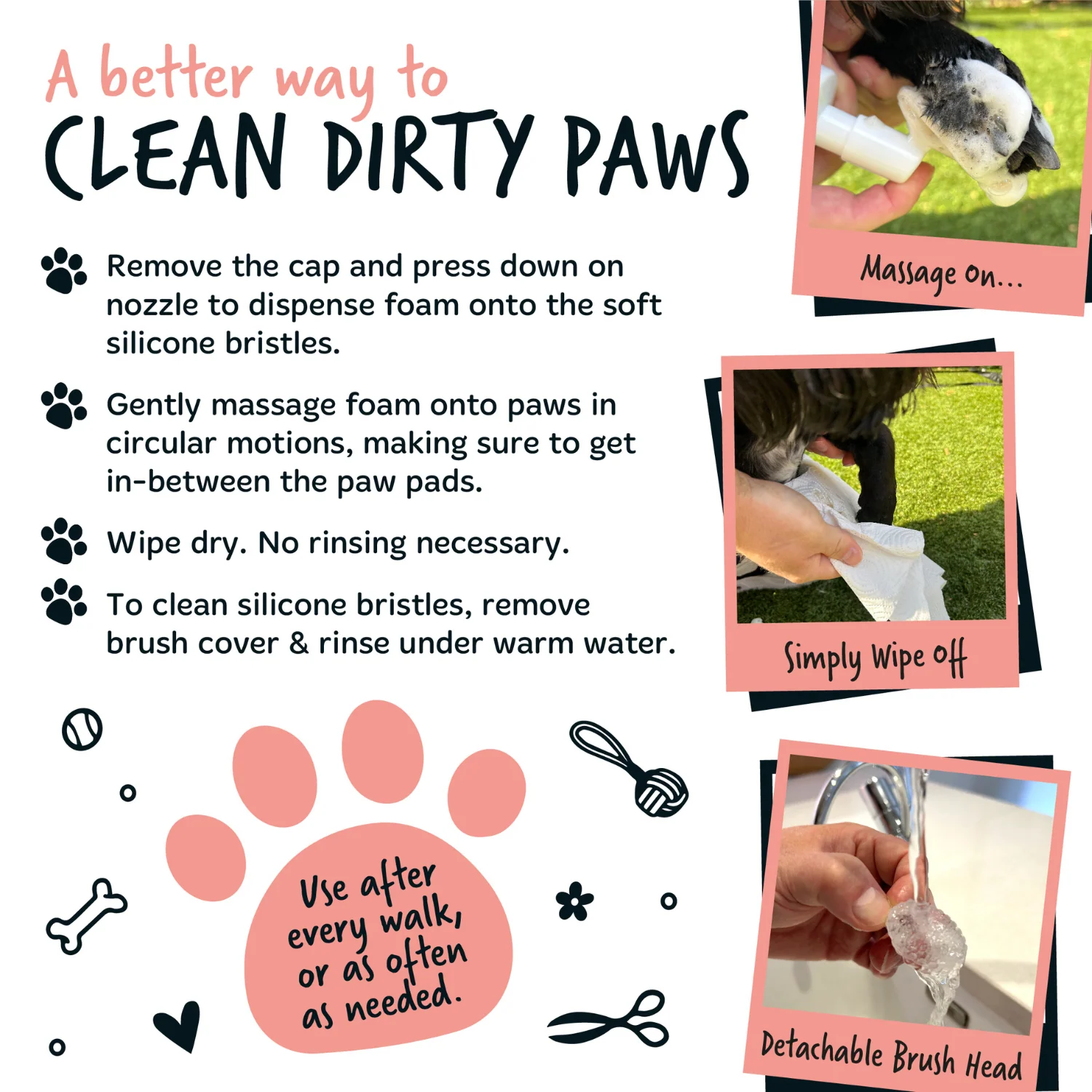 Papaya & Coconut No-Rinse Paw Cleaner for Dogs & Cats - Image 7