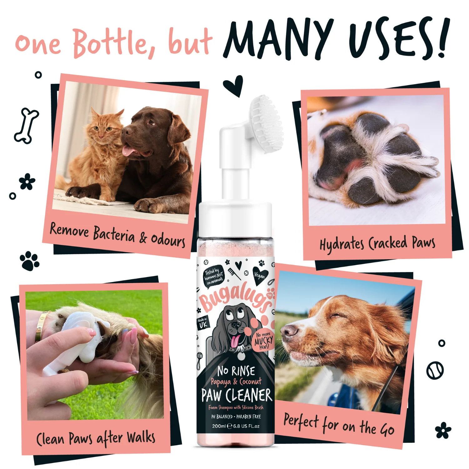 Papaya & Coconut No-Rinse Paw Cleaner for Dogs & Cats - Image 9