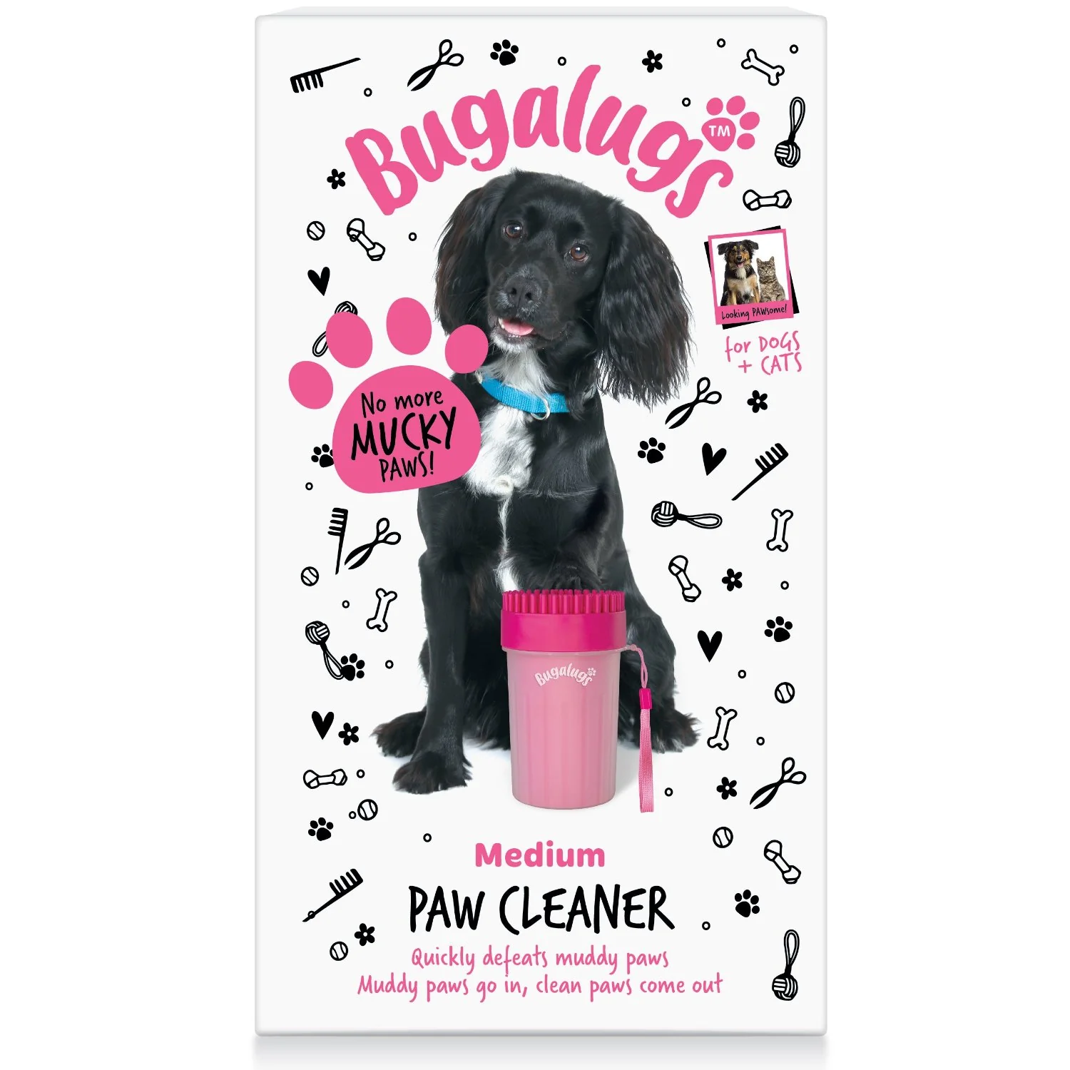 Medium Paw Cleaner Cup for Dogs & Cats in Pink - Image 8