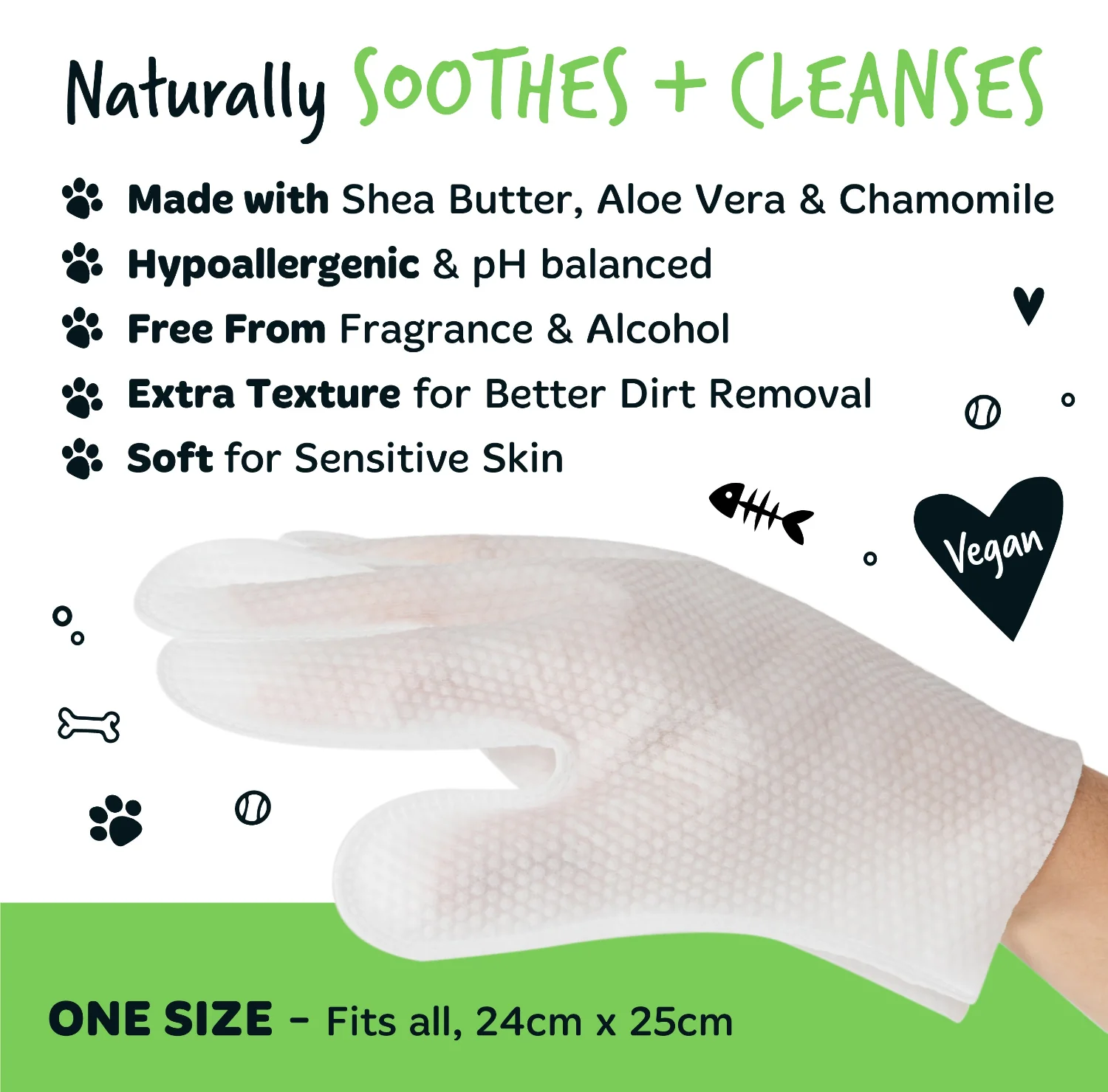 Fragrance Free Glove Pet Wipes for Full Body, Bum & Paws (30) - Image 6