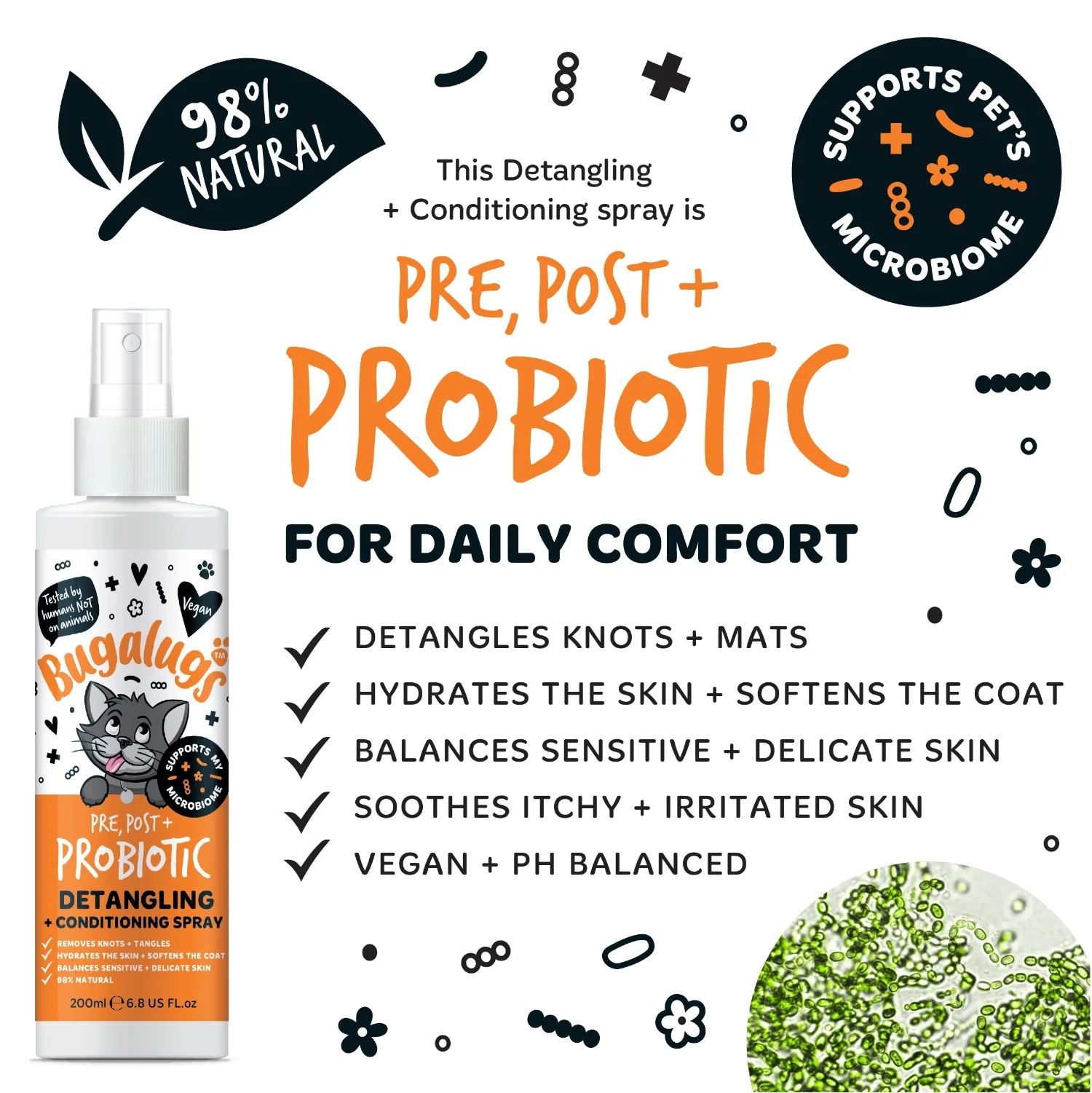 Pre, Post + Probiotic Detangling + Conditioning Spray for Cats - Image 4
