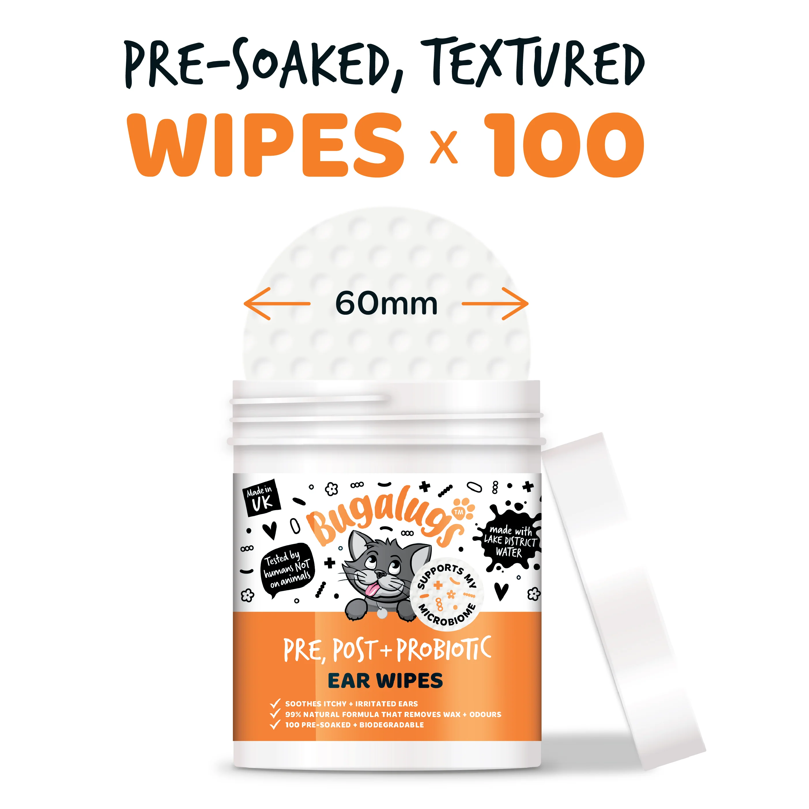 Pre, Post + Probiotic Ear Wipes for Cats - Image 6