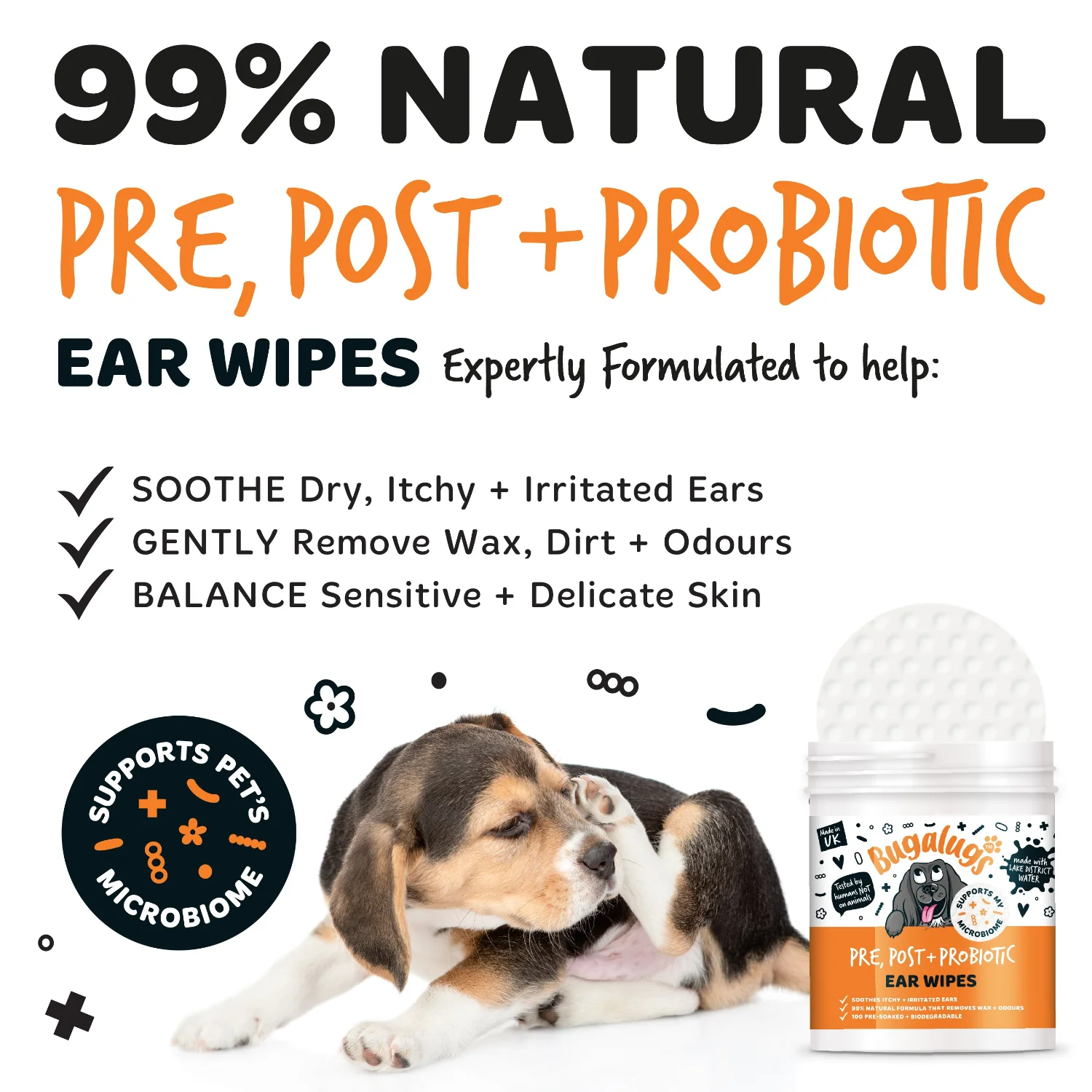 Pre, Post + Probiotic Ear Wipes for Dogs - Image 13