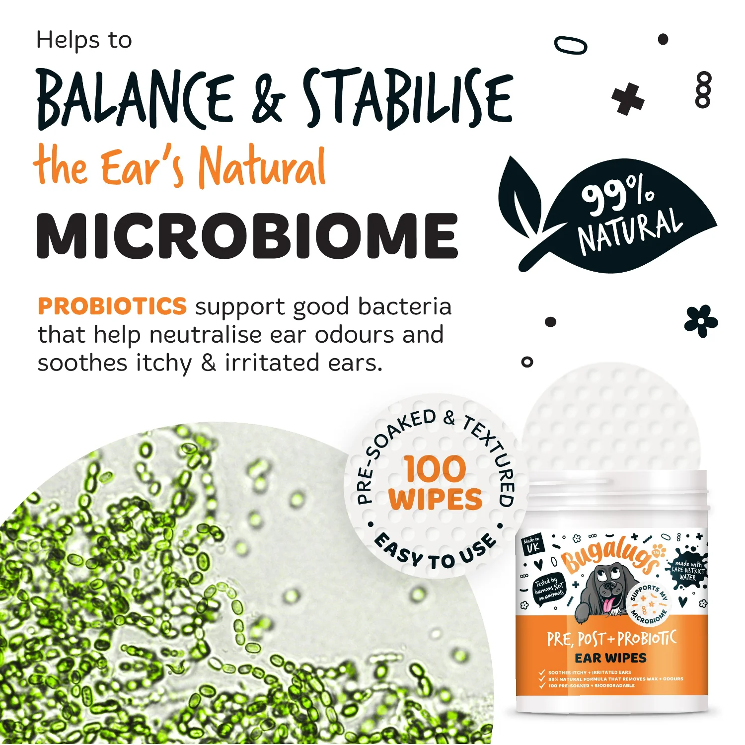 Pre, Post + Probiotic Ear Wipes for Dogs - Image 3