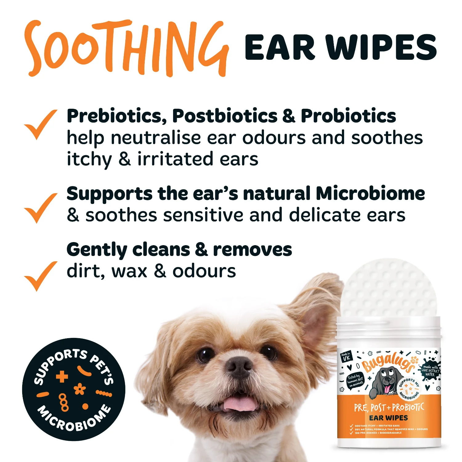 Pre, Post + Probiotic Ear Wipes for Dogs - Image 4