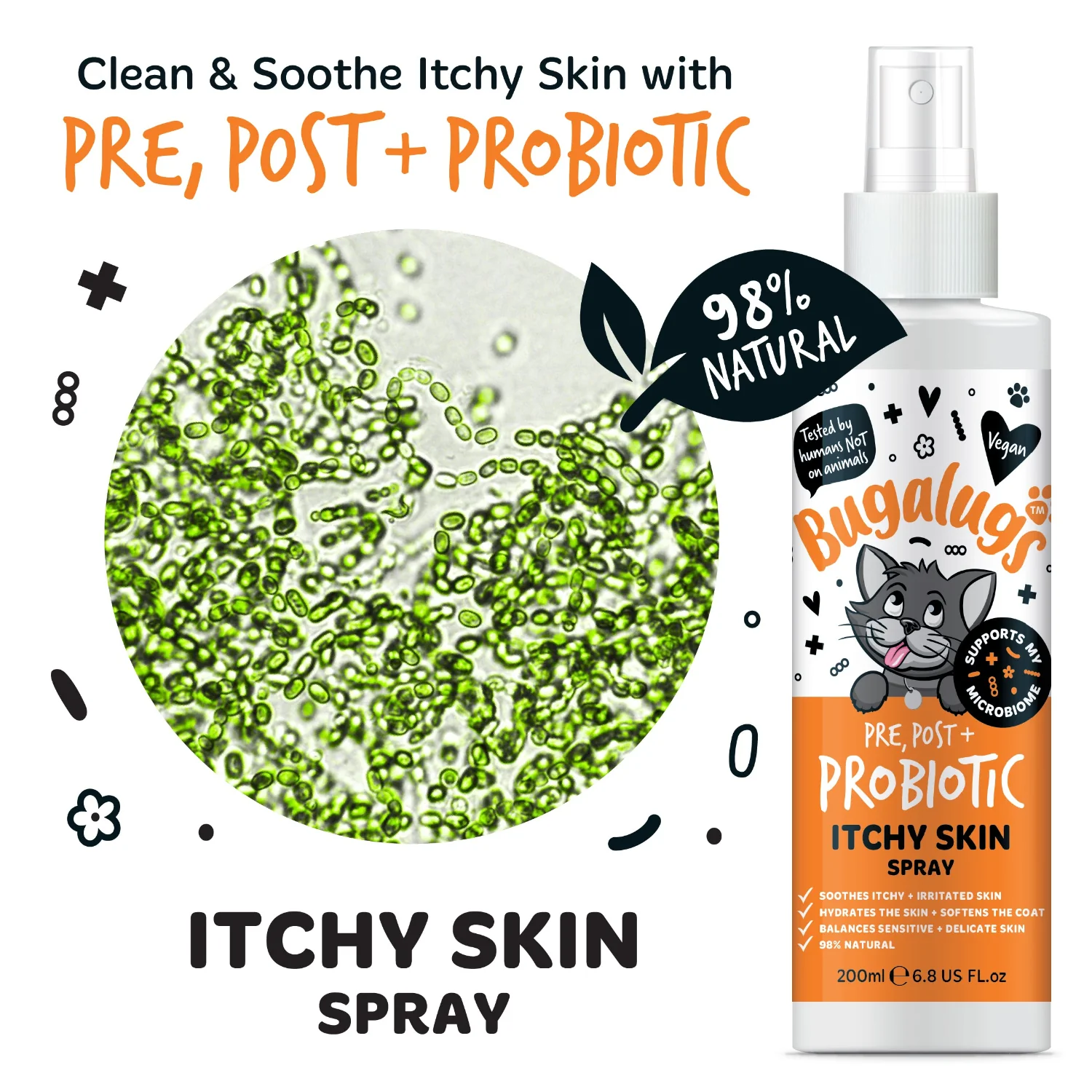 Pre, Post + Probiotic Itchy Skin Spray for Cats - Image 3