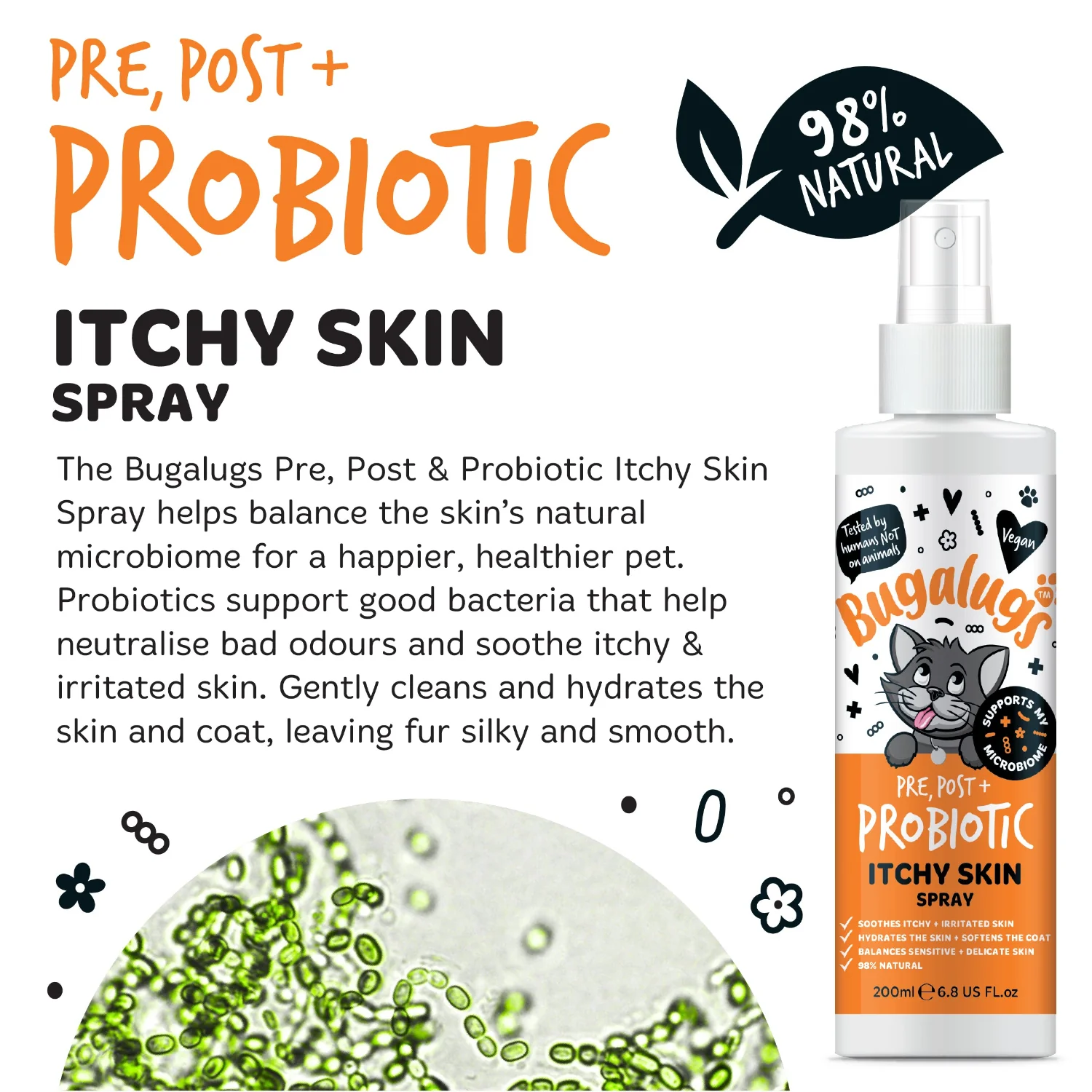 Pre, Post + Probiotic Itchy Skin Spray for Cats - Image 4