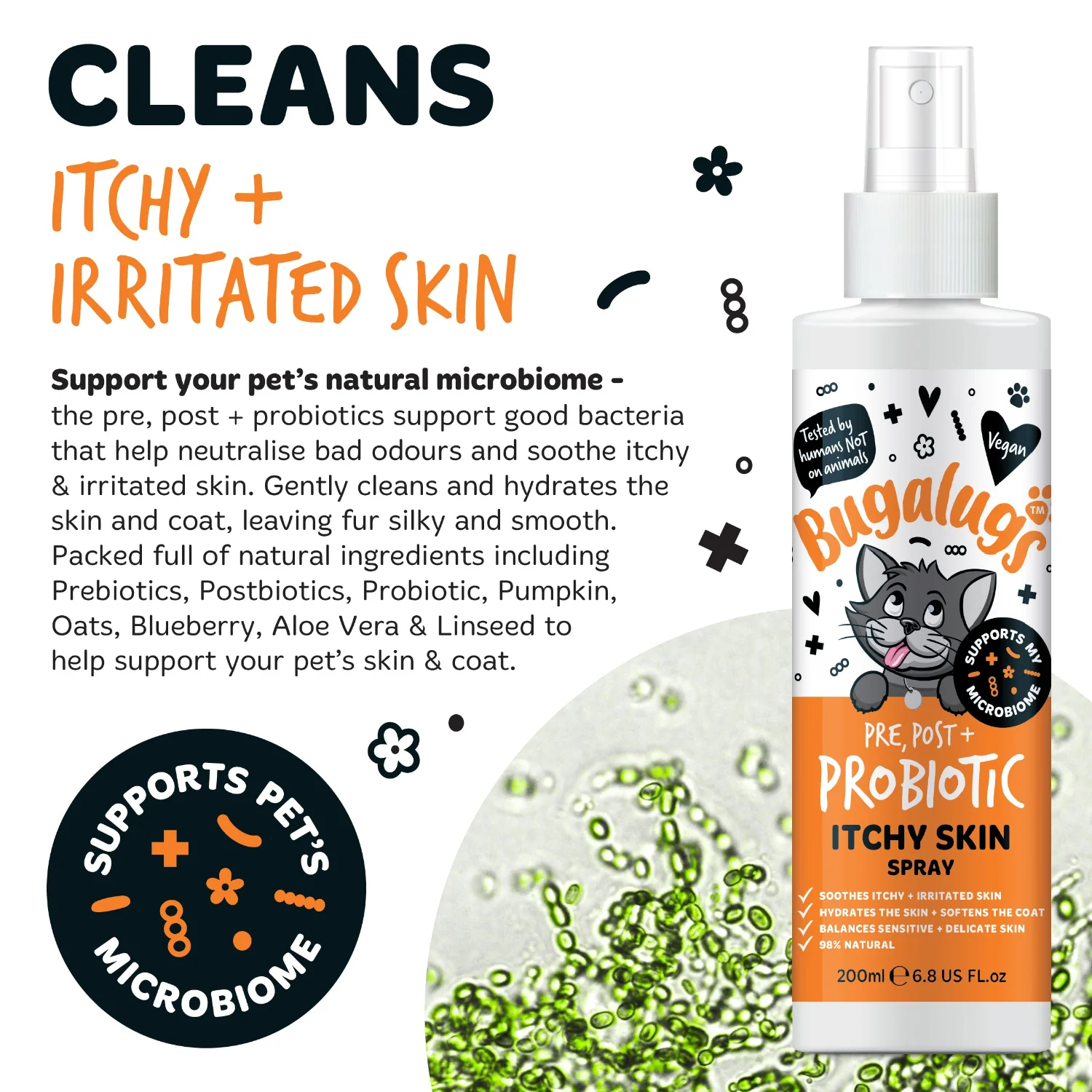 Pre, Post + Probiotic Itchy Skin Spray for Cats - Image 6