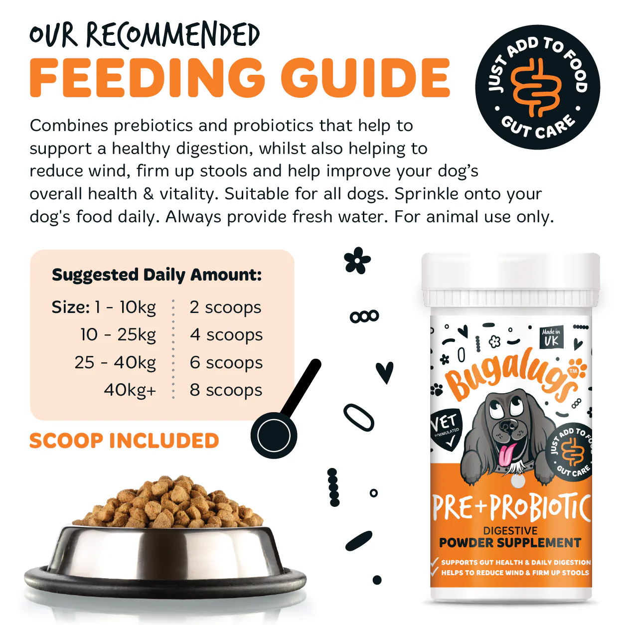 Pre & Probiotic Digestive Supplement Powder for Dogs (80g) - Image 7