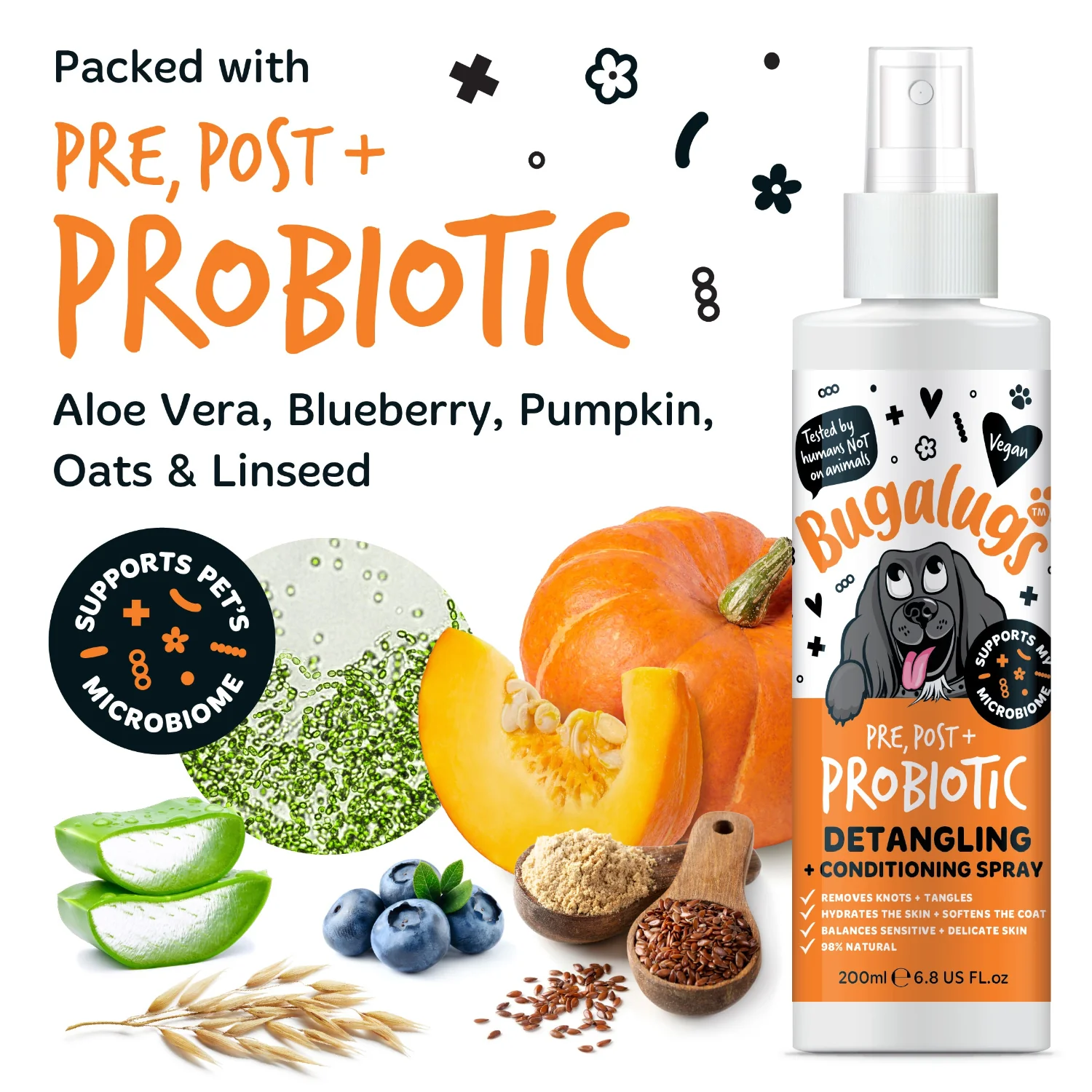 Pre, Post + Probiotic Detangling + Conditioning Spray for Dogs - Image 4