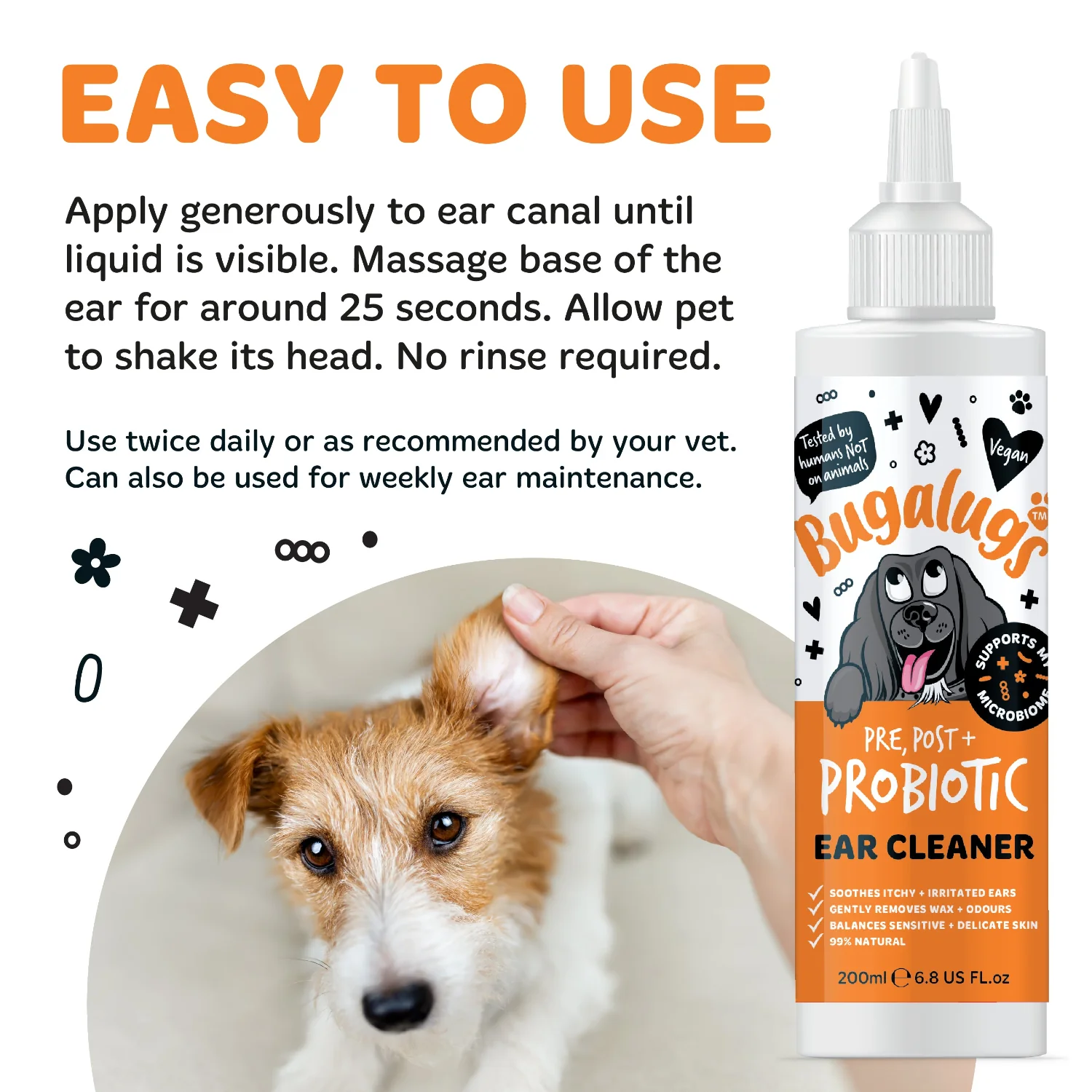 Pre, Post + Probiotic Ear Cleaner for Dogs - Image 7