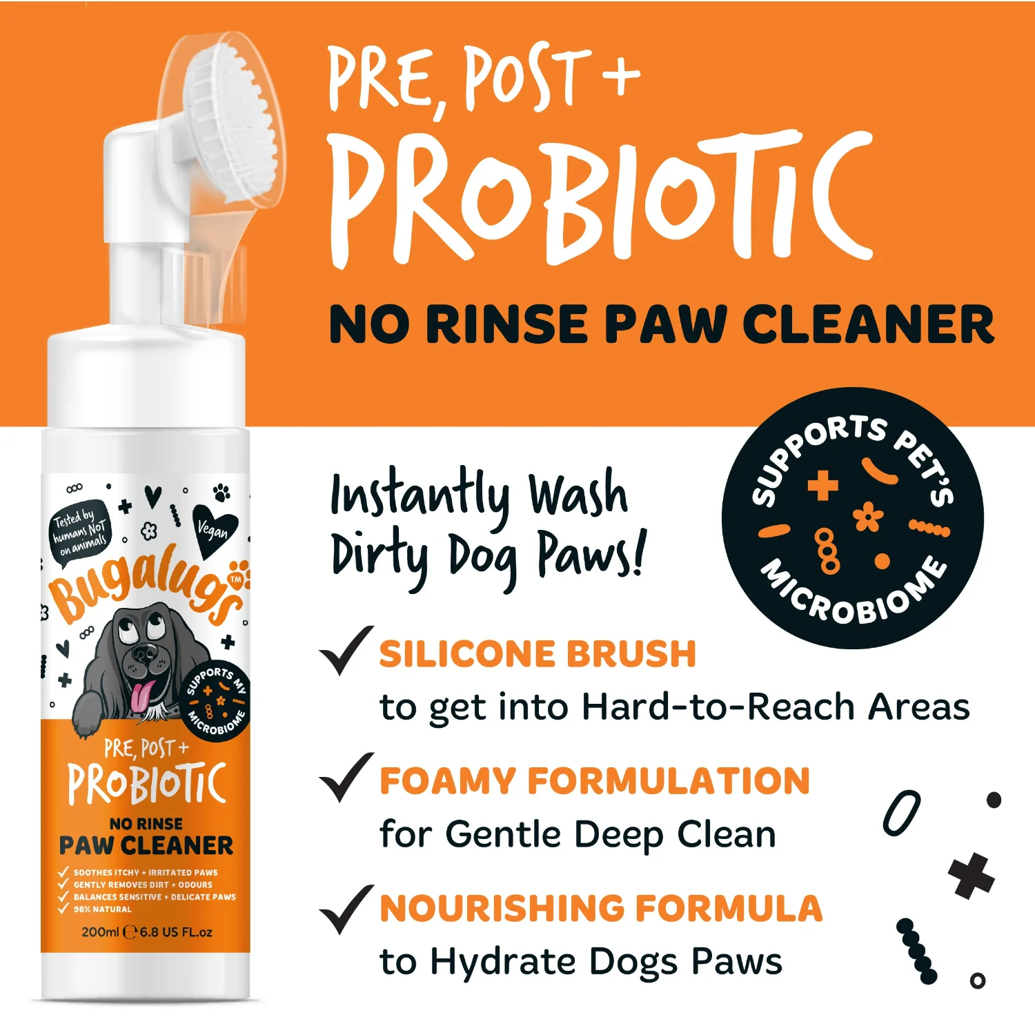 Pre, Post + Probiotic No Rinse Paw Cleaner for Dogs - Image 5