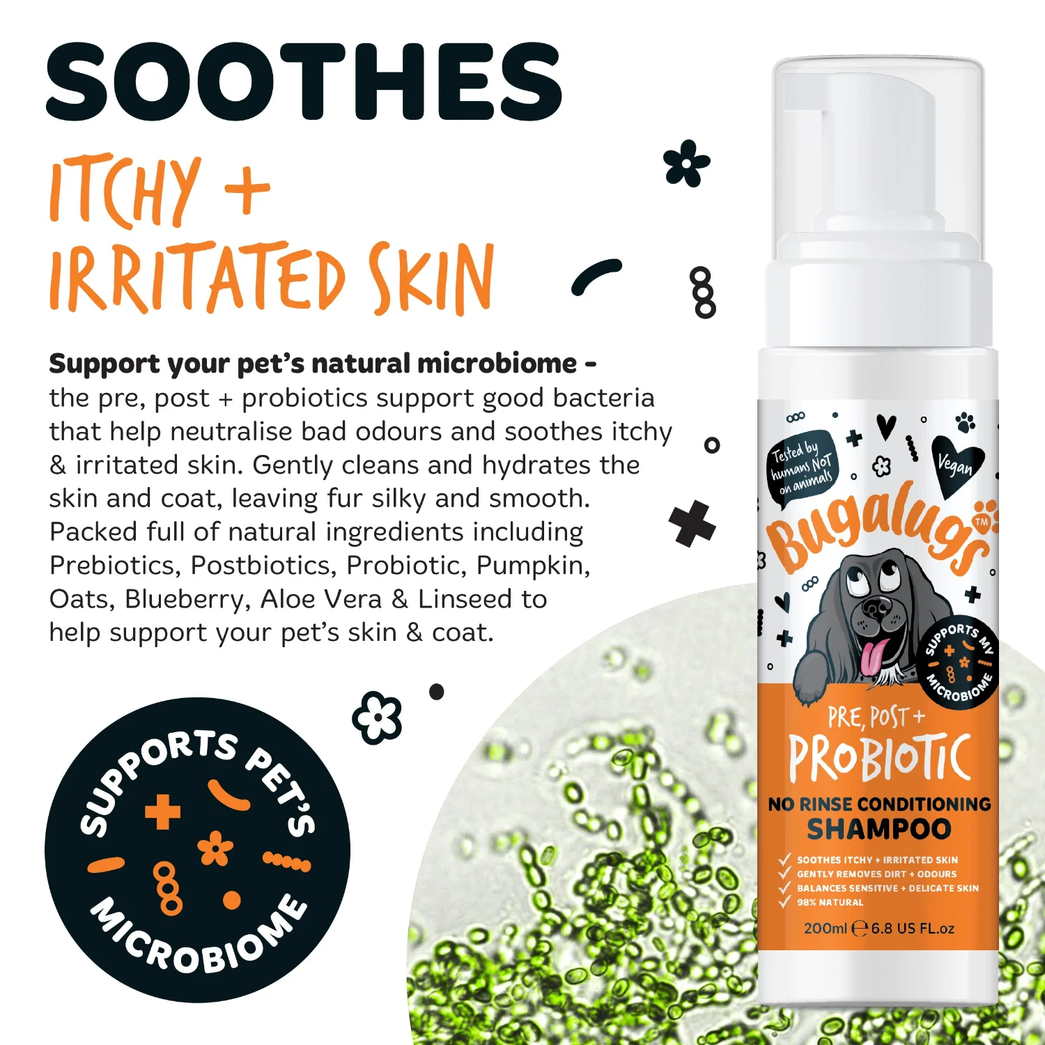 Pre, Post + Probiotic No Rinse Shampoo for Dogs - Image 5
