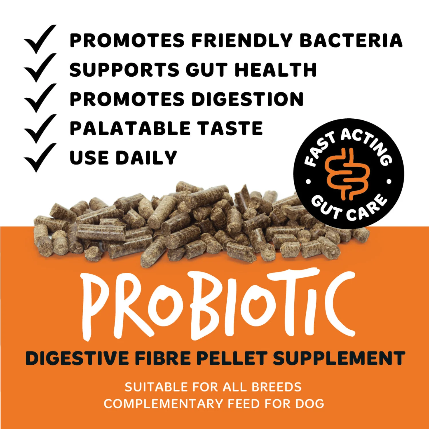 Probiotic Digestive Fibre Pellet Supplement for Dogs - Image 2