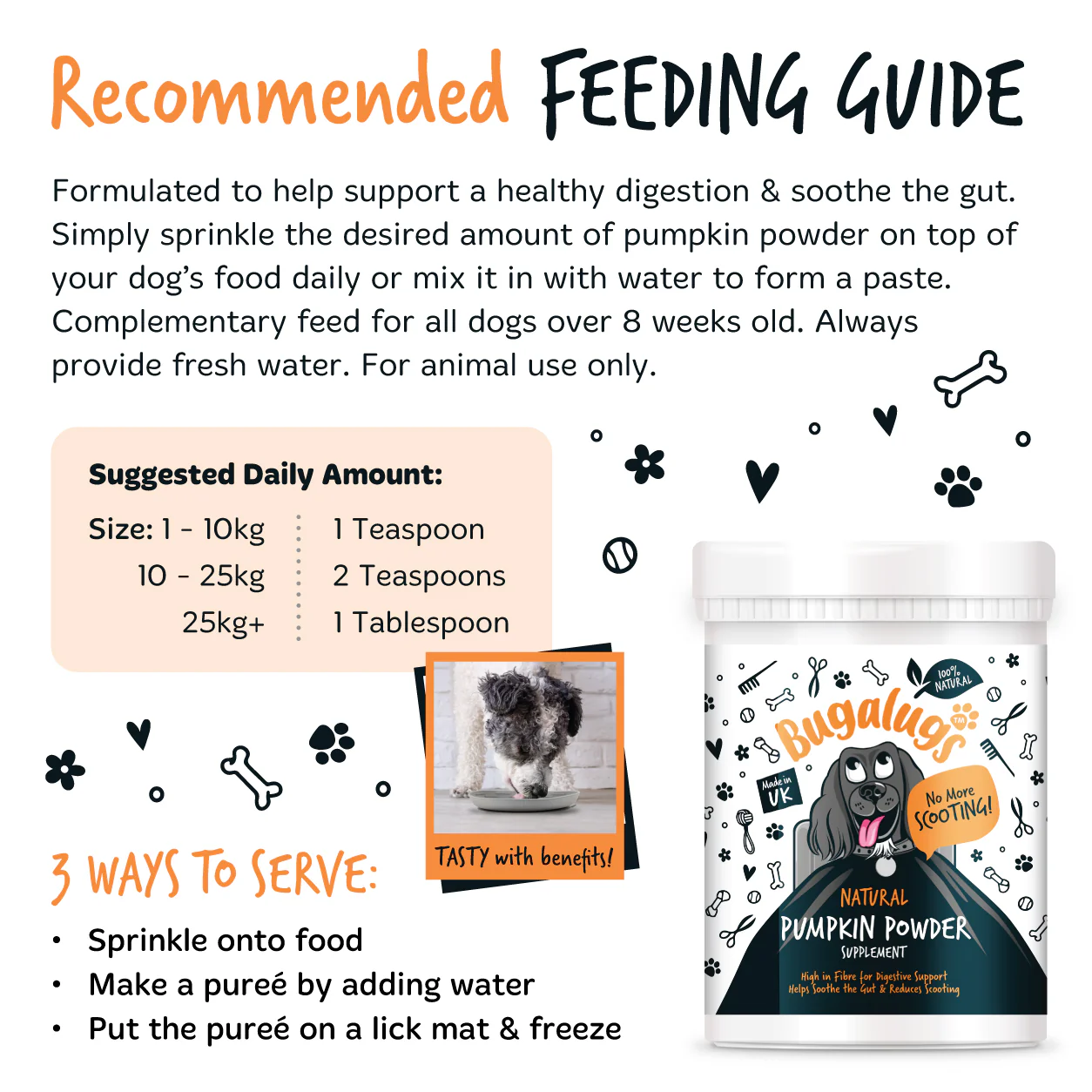 Pumpkin Powder Supplement for Dogs (200g) - Image 11