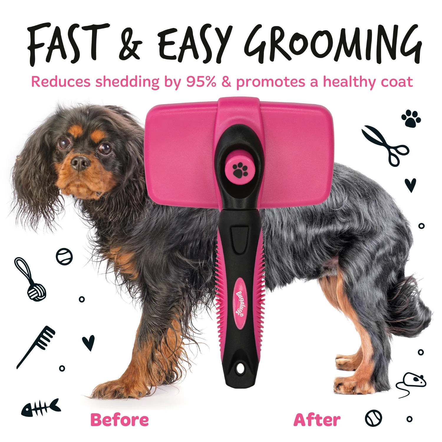 Slicker Brush for Dogs & Cats - Image 3