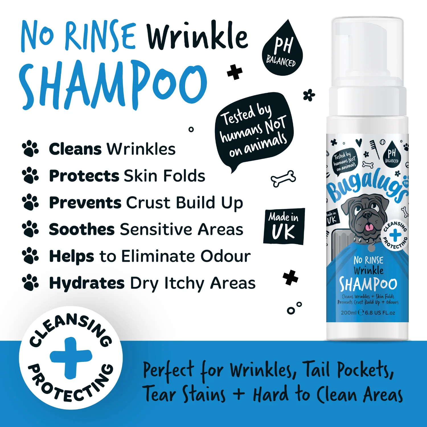 Wrinkle No-Rinse Shampoo for Dogs & Cats - Image 3