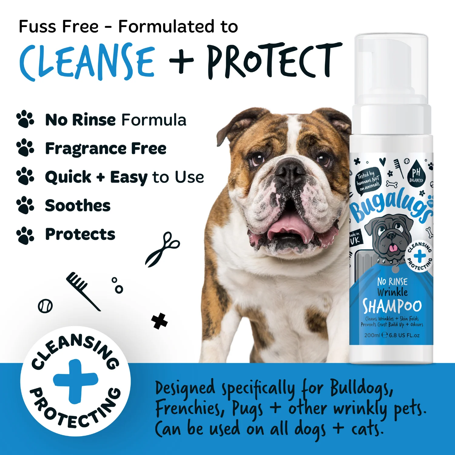 Wrinkle No-Rinse Shampoo for Dogs & Cats - Image 7