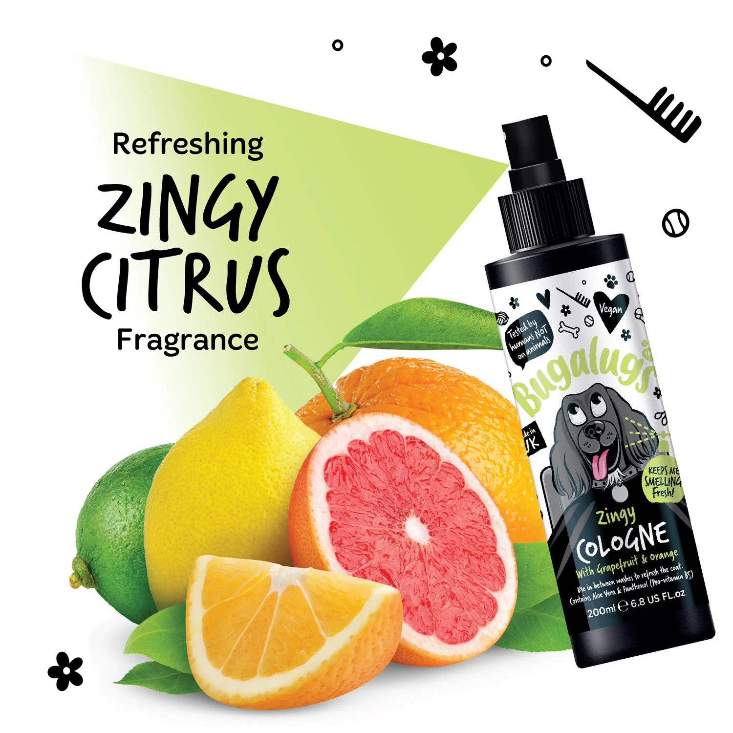 Zingy Dog Cologne with Grapefruit & Orange - Image 2