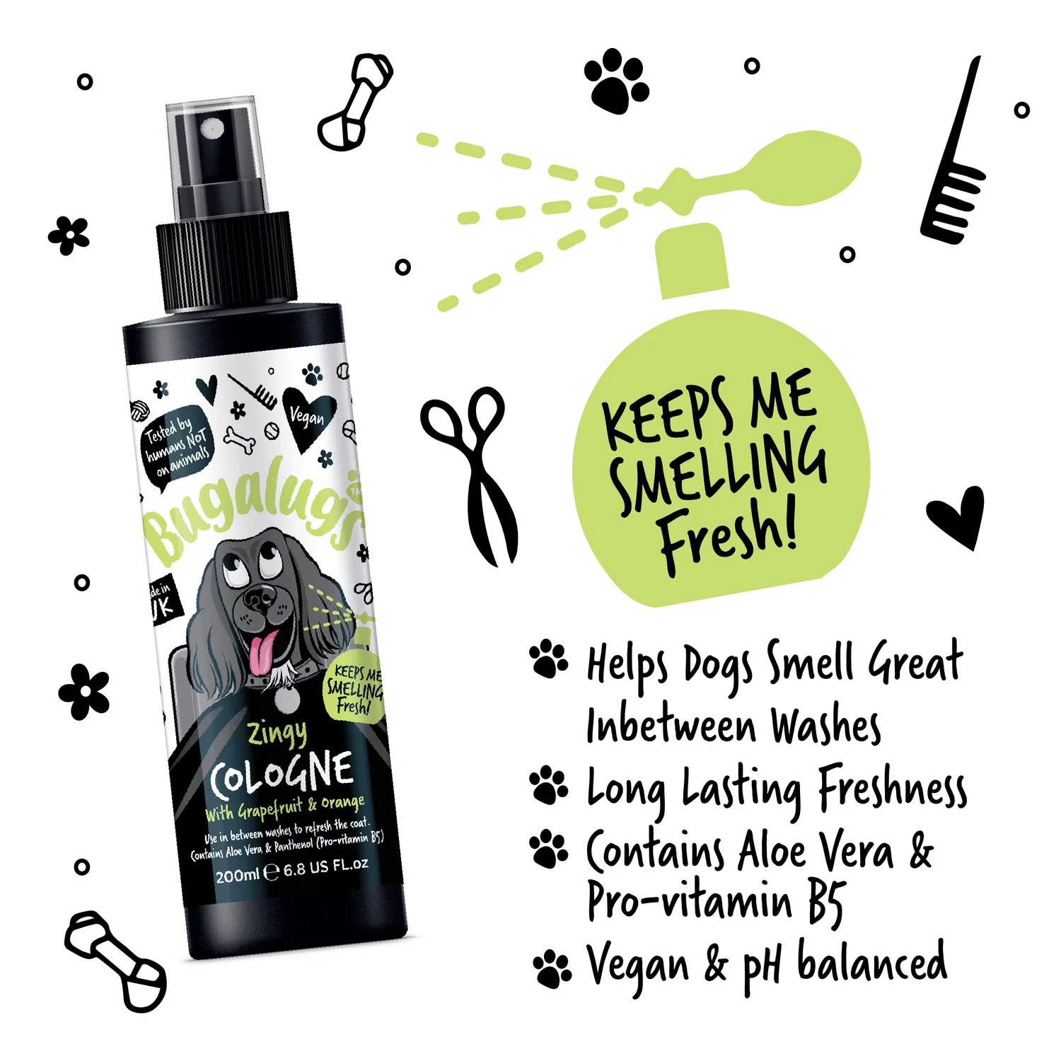 Zingy Dog Cologne with Grapefruit & Orange - Image 3